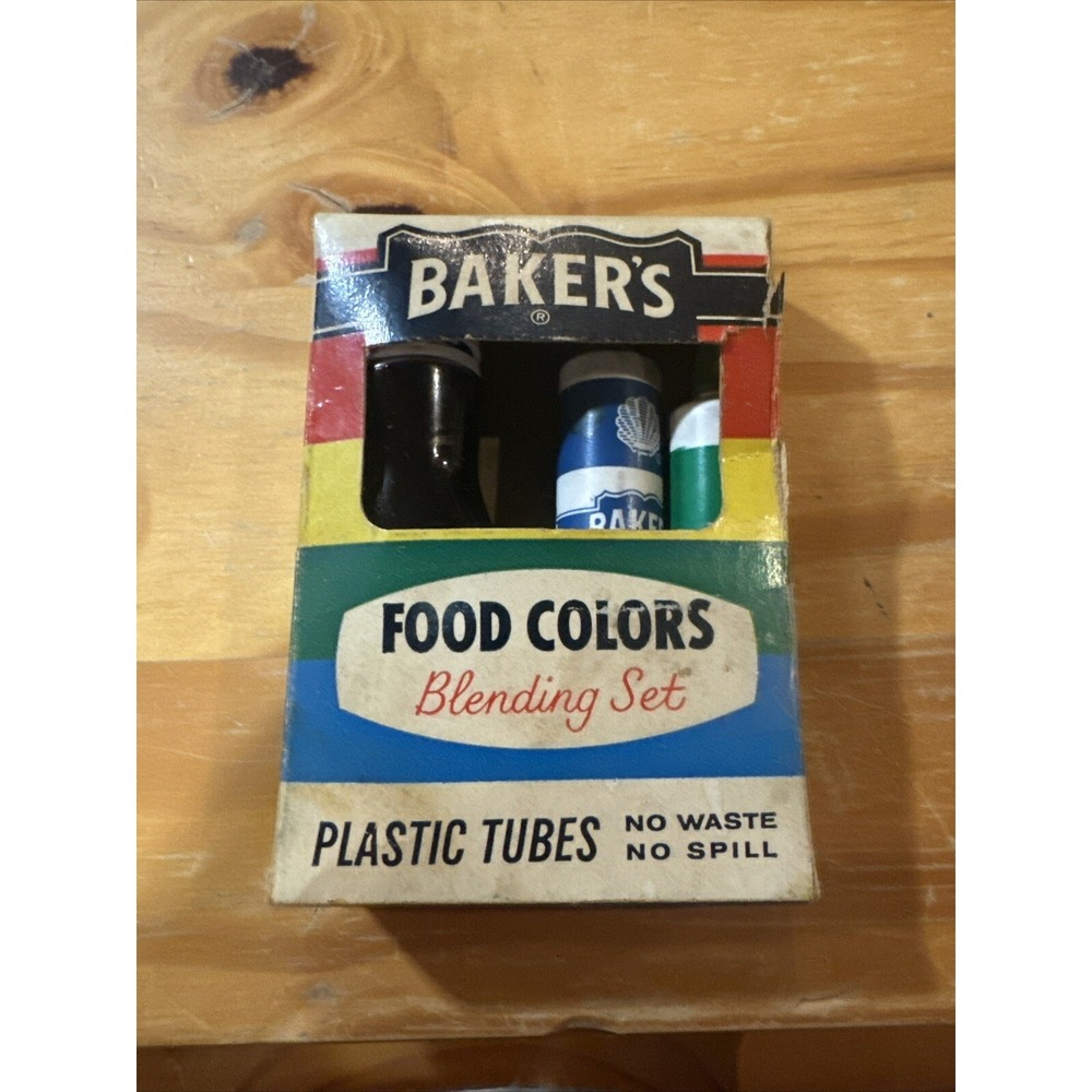 RARE Vintage Baker's Food Color Blending Set. A Few Tubes Missing